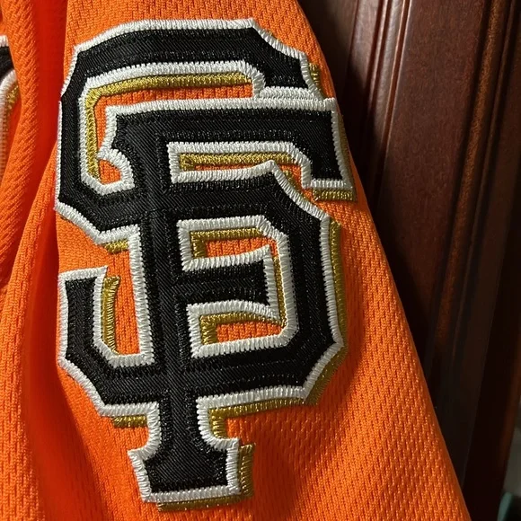 MLB San Francisco Giants World Series Champions 2014 Patch #9 Orange Jersey!